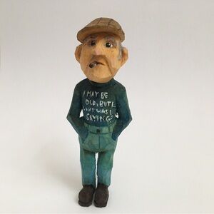 Small Old Man Caricature Carving